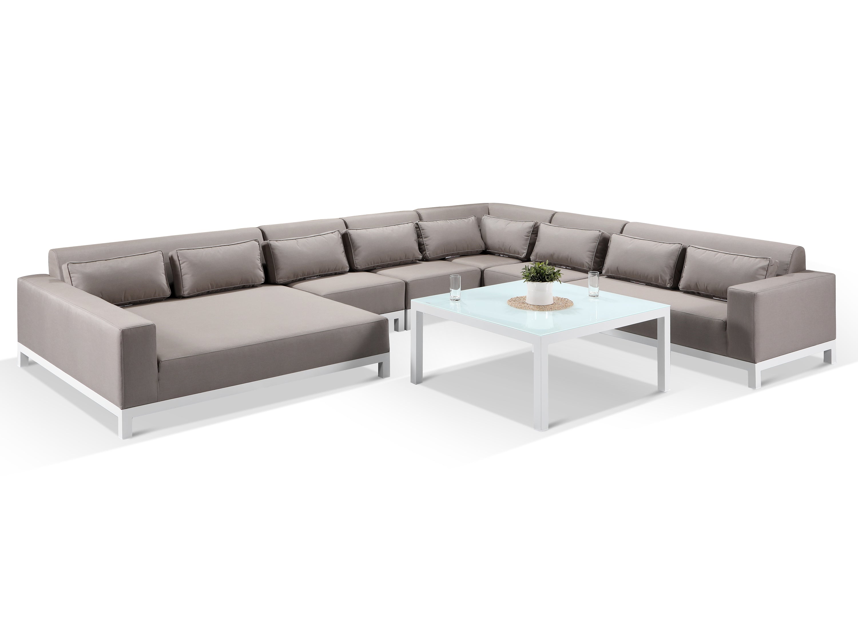 Outdoor metal deals corner sofa