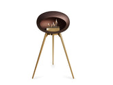 Mocca Ground Wood High Fire Pit (Rose Gold base)