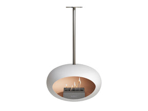 White Sky Hanging Fire Pit (Polished Steel Pole)