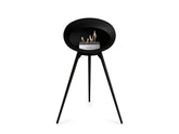 Black Ground Wood High Fire Pit